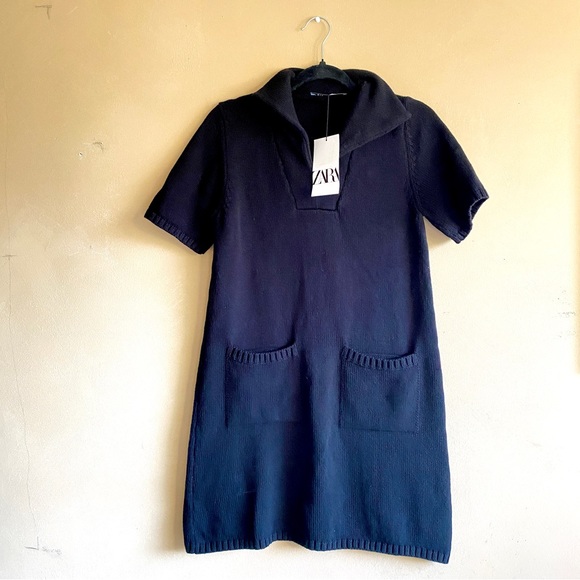 Zara Preppy Polo Knit Dress - Picture 1 of 4